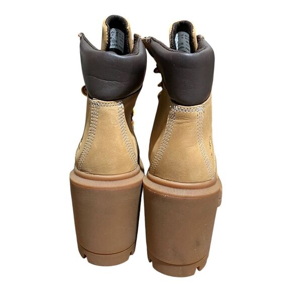 Timberland Boots WMNS 6 Allington 6-Inch Lace-Up High Heel Wheat Nubuck Leather - Picture 12 of 14